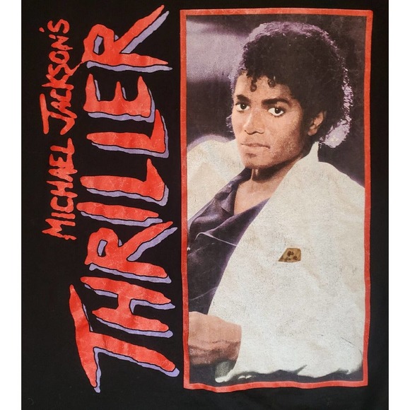 Official Michael Jackson Unisex T-Shirt Thriller Black M Medium - Picture 3 of 5